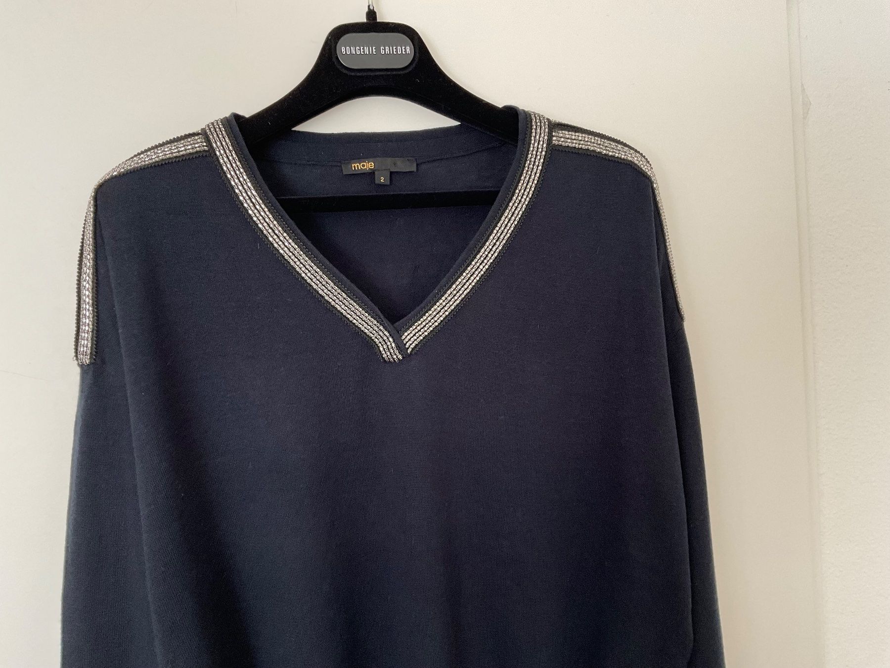 Maje Maglioni & Felpe: Maje 85% Seide 15% Wolle oversize Pullover Gr 2 NEUWERTIG – Nuovo (secondo la descrizione) da Urdorf venduto da alda02 2