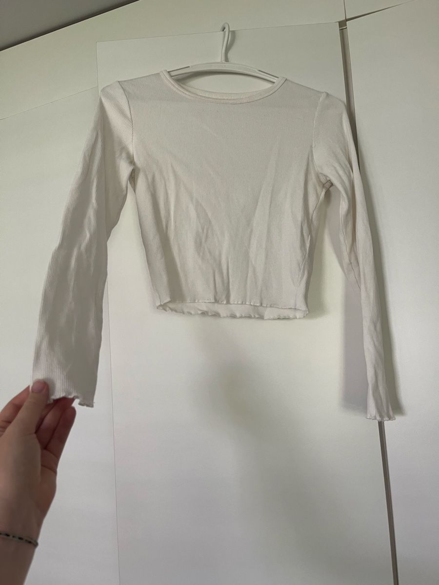 Pull&Bear Top: Pull&Bear Top, Weiss, Rippstrick, Gr. M, Sommerlich – Nuovo (secondo la descrizione) da Gockhausen venduto da Lali013