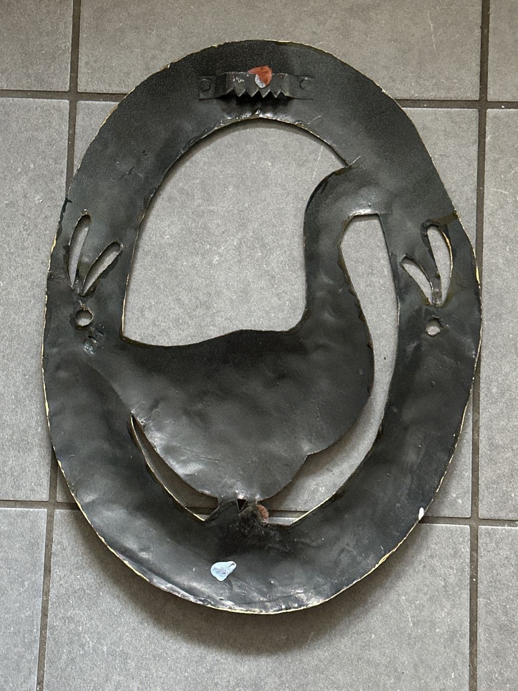 Insegne: Blechschild mit einer weissen Gans – Usato da Zürich venduto da Chaeffeler 2