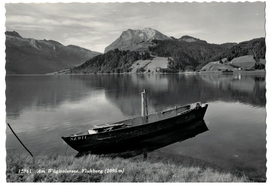 Cartoline postali: Am Wägitalersee, Boot, Fluhberg – Usato da Frauenfeld venduto da POML