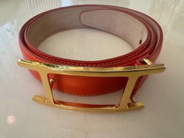 Fabiani Gürtel echtes Leder (handmade) mit verg. Schnalle
