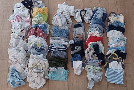 Grosses Babykleiderpaket 50/56 neutral
