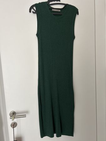 Hallhuber Donna Sommer-Strickkleid, Grösse 38, Dunkelgrün