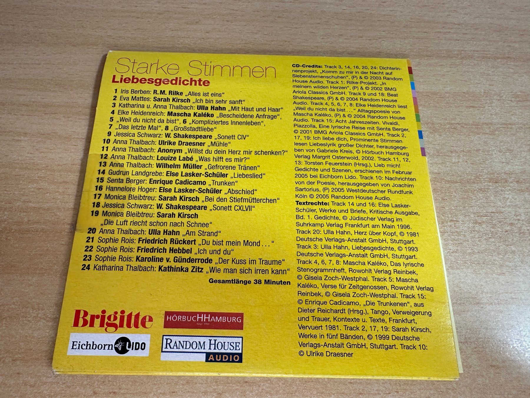 Audiolibri: Brigitte - Starke Stimmen - Liebesgedichte – Usato da Rikon im Tösstal venduto da Alpenmutz 1