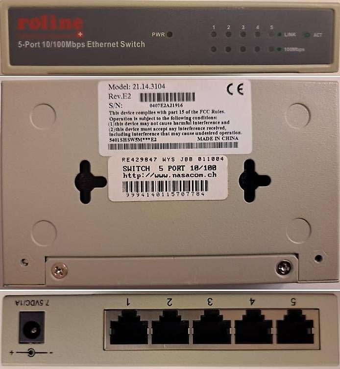 Hub & Switch: Roline Ethernet Switch Box 5-Ports – Usato da Gutenswil venduto da urs_55ng 3