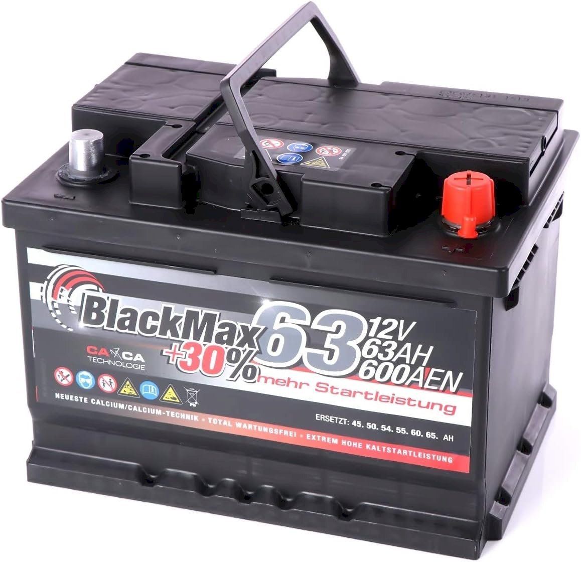 Batterie: BlackMax 12V 63Ah Autobatterie – Nuovo e nell'imballaggio originale da Bottighofen venduto da zaap 3