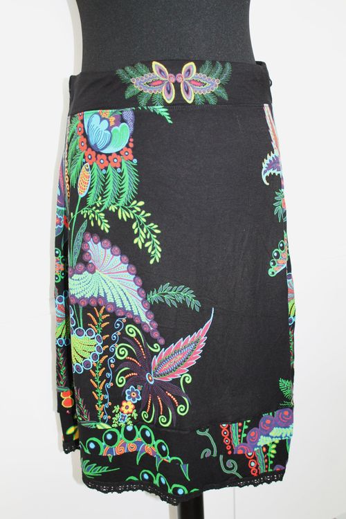 Jupe Desigual Taille 38 (M) - Multicolore, Style évasé - Occasion Très Bon état