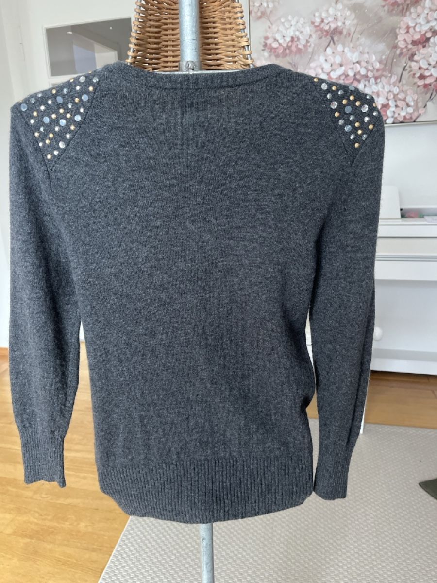 Giacche: Value - Strickjacke, Grau mit Glitzersteinen, 36 – Usato da Solothurn venduto da Bobesch08 3