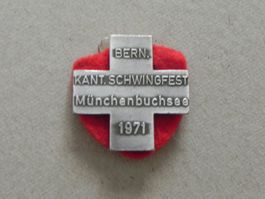 Abzeichen Kant. Schwingfest Schwingen Münchenbuchsee BE 1971