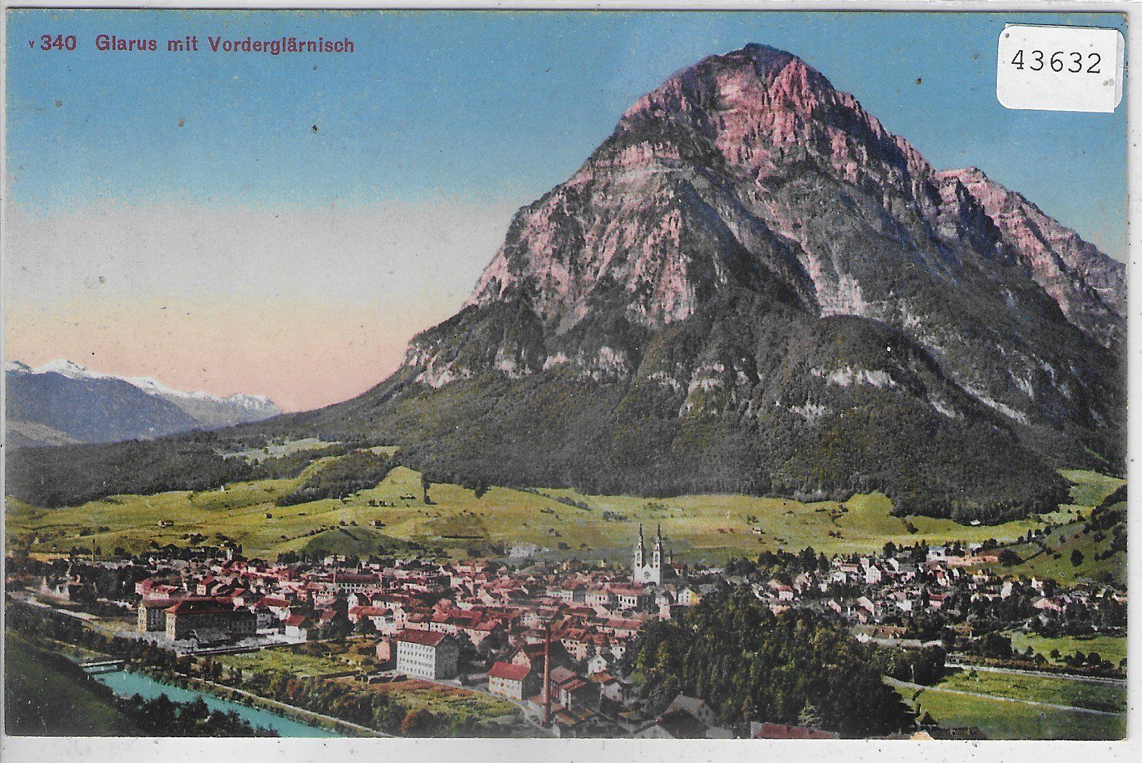 Cartes postales: Glarus mit Vorderglärnisch - Litho – D'occasion à Ettingen par Kartenplanet