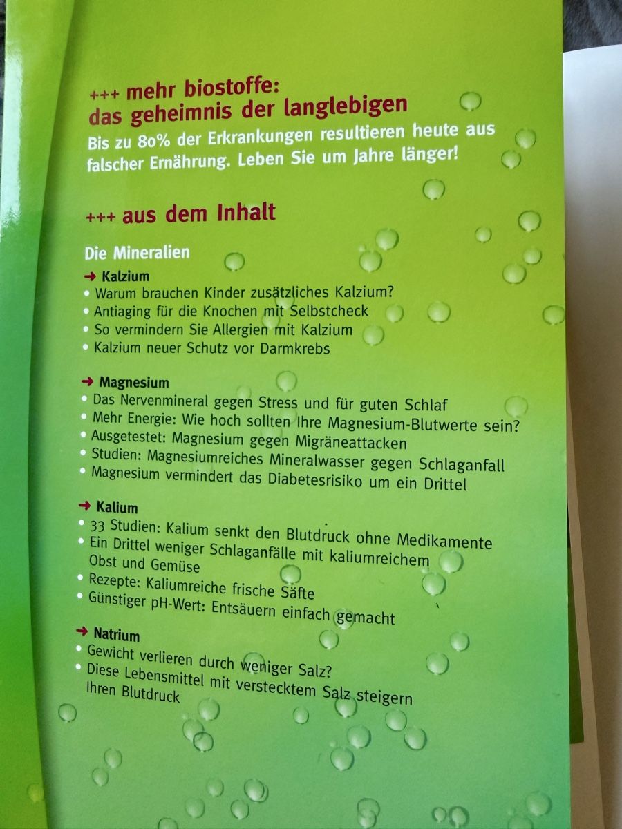 Libri: Das Mineralien ErfolgsProgramm Buch gebraucht – Usato da Basel venduto da Cora3 2