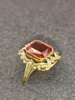 Art Deko vergoldete Ring mit schmuckstein Top