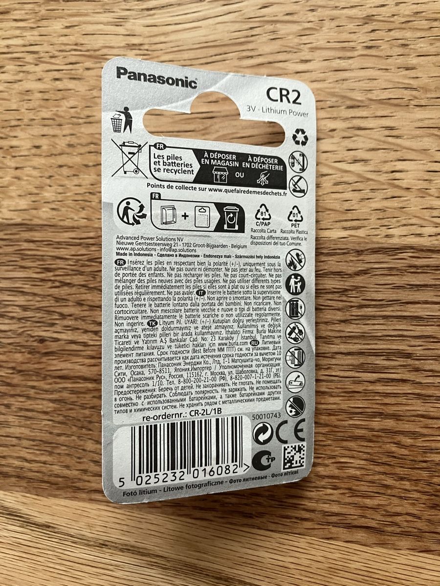 Panasonic Caricatori & Batterie: Panasonic CR2 Lithium Batterie, 3V – Nuovo e nell'imballaggio originale da Winterthur venduto da t8schuu 1