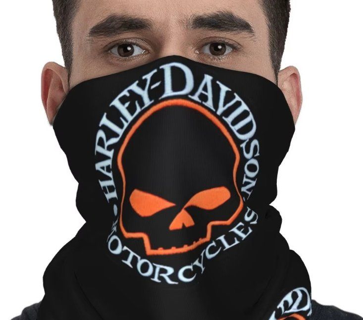 Passmontagna & Scaldacolli: Tour de cou Harley Davidson tête de mort neuf J118 – Nuovo e nell'imballaggio originale da Allens venduto da MADE.IN.ROCK.N.ROLL 2