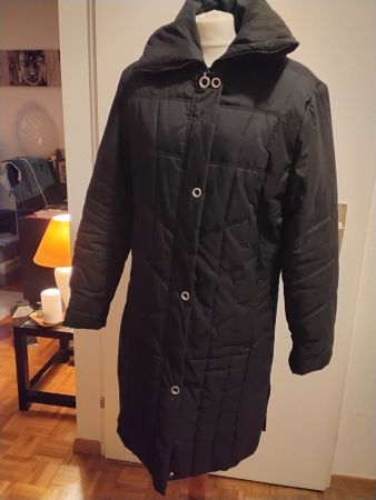 Manteau d'hiver noir, chaud et élégant, taille 40 C&A