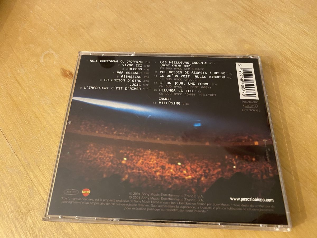 CDs: CD Pascal Obispo, Millésime, Live – Gebraucht aus Biel/Bienne von mymou12 3