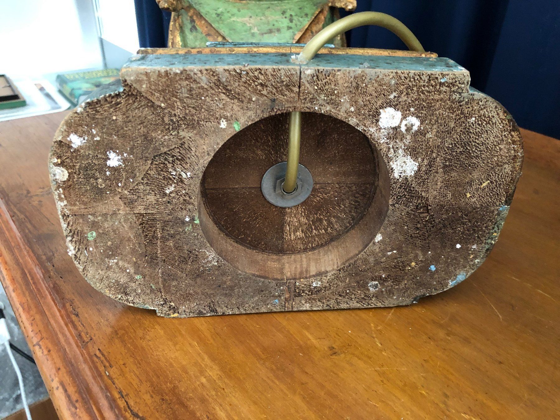 Paralumi: LAMPADA D EPOCA FUNZIONANTE PERFETTA LEGNO – Usato da Davesco-Soragno venduto da kappas 3