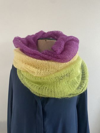 Bis 20.9. SOMMERSALE - Handgestrickter Schal -Mohair/Seide
