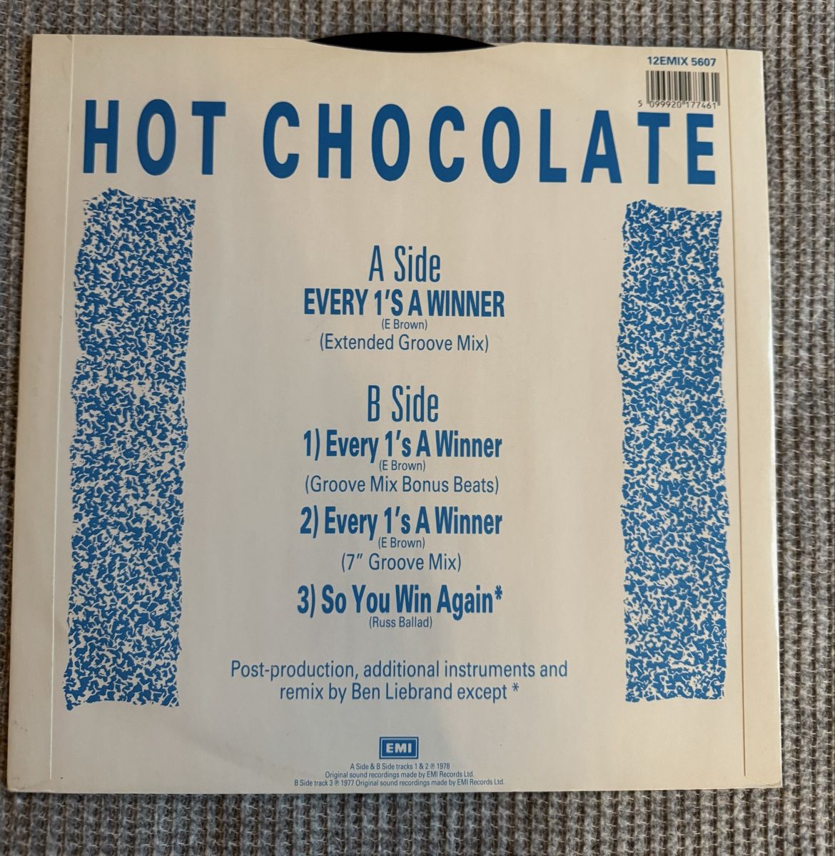 Dischi in vinile: Hot Chocolate - Every 1's a Winner -12" Maxi - 80s – Usato da Rorbas venduto da BlackstarRecords 1