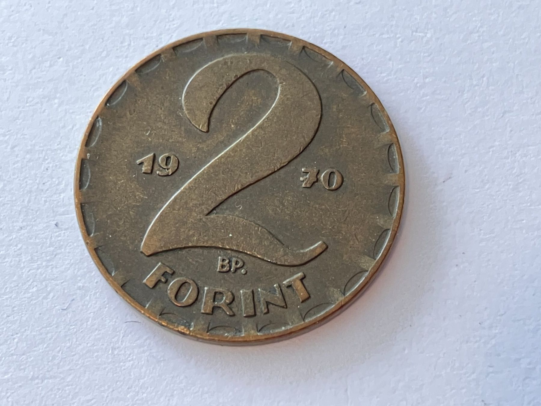 Alle Münzen: 1 x 2 Forint Münze, 1970, Ungarn – Gebraucht aus Basel von djwwpp