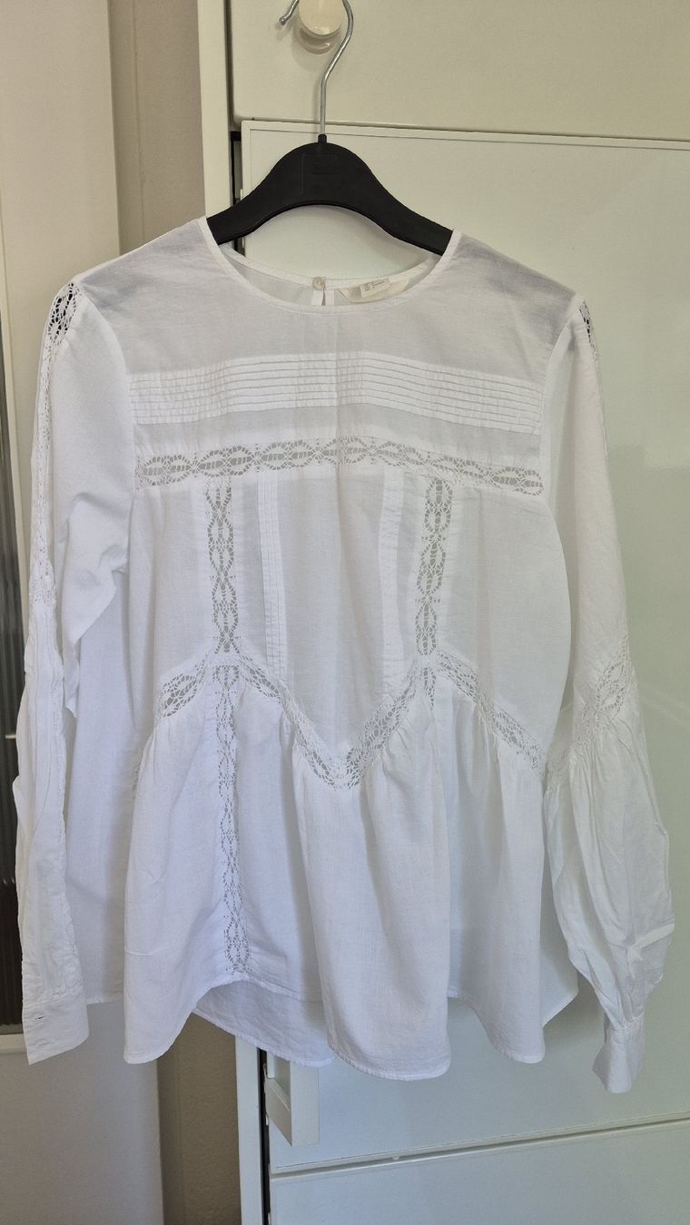 H&M Camicette: H&M Bluse Weiss Gr. 34, Sommer Bluse mit Spitze! – Usato da Winterthur venduto da ann_7lxx