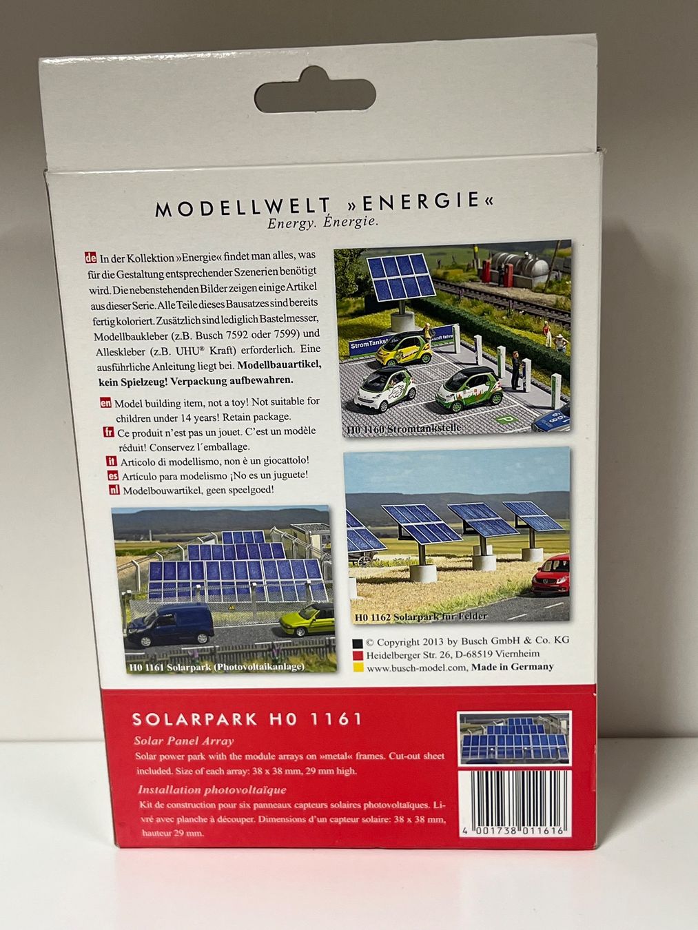 Busch Modellini di ferrovie: BUSCH SOLARPARK HO 1161 – Nuovo e nell'imballaggio originale da Neuenhof venduto da ludovicco 1