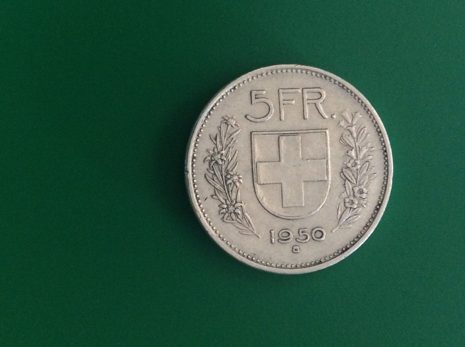 Tutti le monete: 5 francs  1950  Belle – Usato da Genève venduto da pie_fh2d