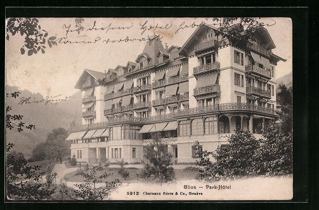 Cartoline postali: AK Glion, Park-Hotel – Usato da Berlin venduto da bartko-reher