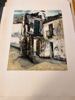 Radierung  Josef Martin Schibli "Offenes Haus" 39/80