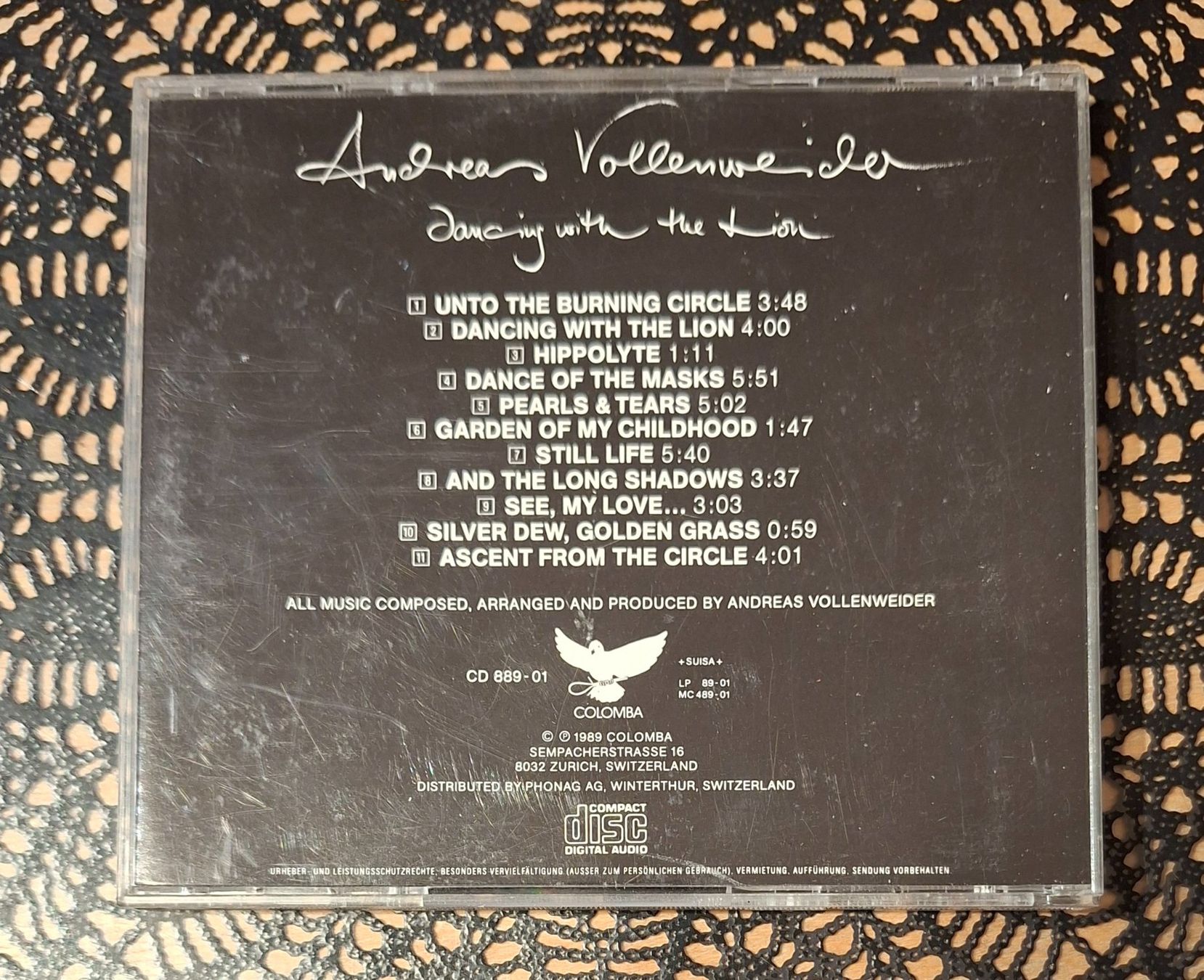 CDs: Andreas Vollenweider - Dancing With The Lion, CH Pop CD 1989 – Gebraucht aus Schönenberg TG von Gregolino76 1