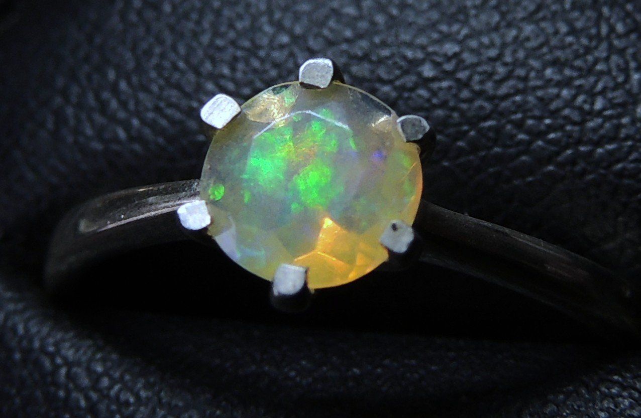Anelli: Opal Silber 925 Fingerring Gr. 58 – Usato da Waldenburg venduto da schaller707 1