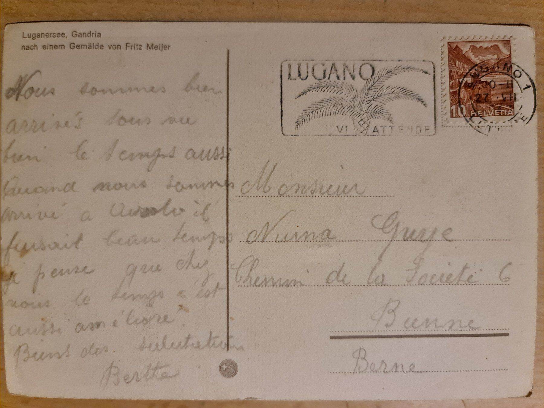 Cartoline postali: Ansichtskarte Luganersee Gandria – Usato da Dintikon venduto da Vexi 1