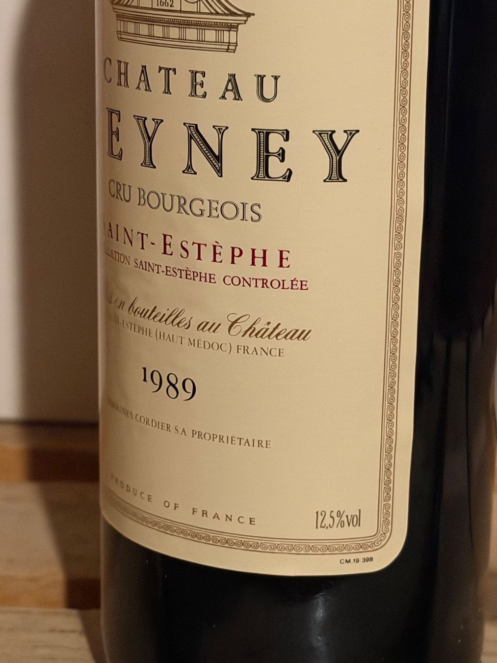 Vino: Château MEYNEY 1989 Saint-Estèphe – Nuovo (secondo la descrizione) da Roche VD venduto da avediscipule 3