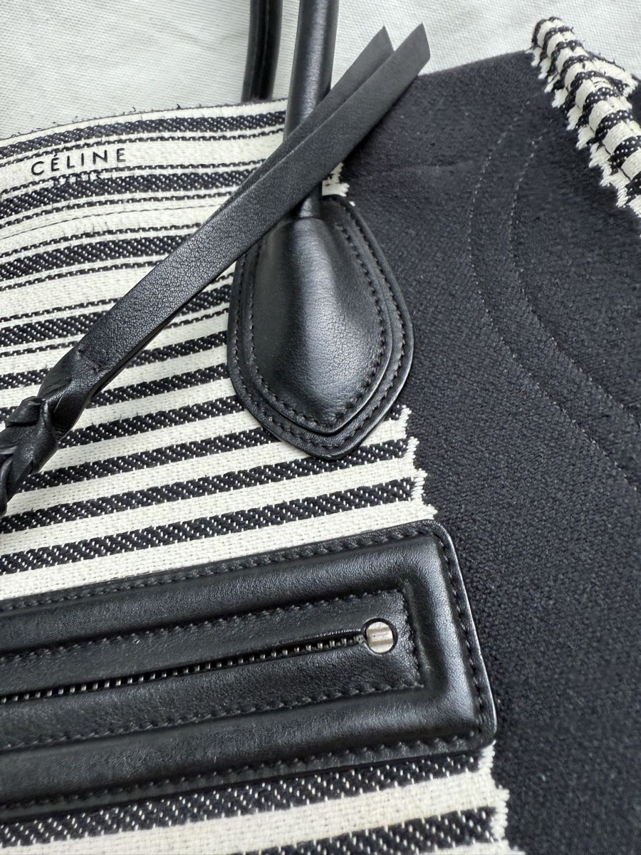 Celine Taschen für Damen: Céline Cabas Phantom Bag, Streifenmuster, Top Zustand! – Gebraucht aus Küsnacht ZH von divarocci 4