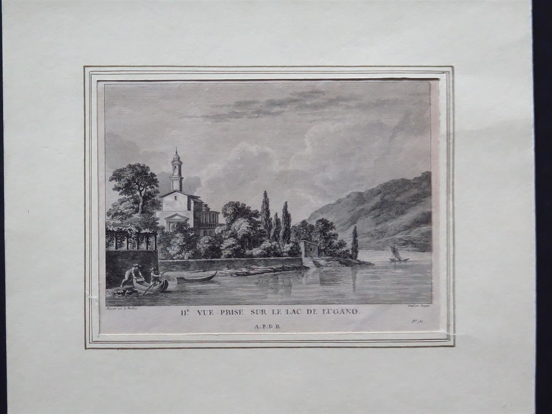 Incisioni: Vue prise sur le lac de Lugano – Usato da Bern venduto da Jwpm66