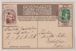 Karte 1912: mit Pro Juventute Vorläufer I