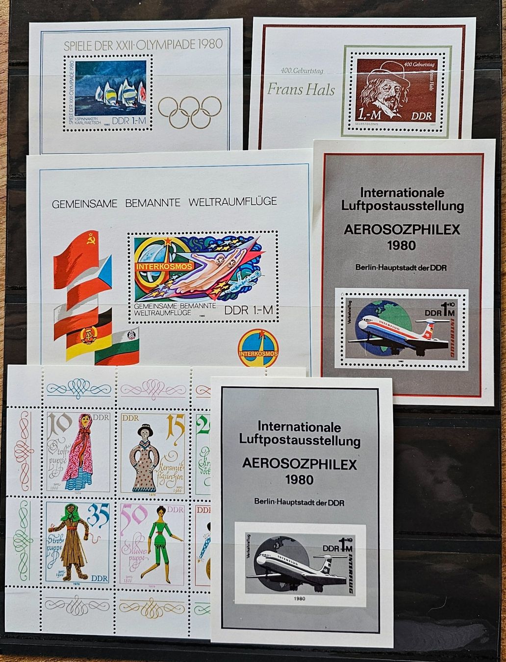 Tutti i francobolli: DDR 6 postfrische Blocks  ** ~1980 – Nuovo (secondo la descrizione) da Les Valettes venduto da Nuba1