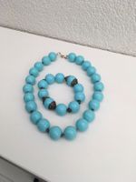 Edelsteinketten mit passendem Armband, Türkis, neu