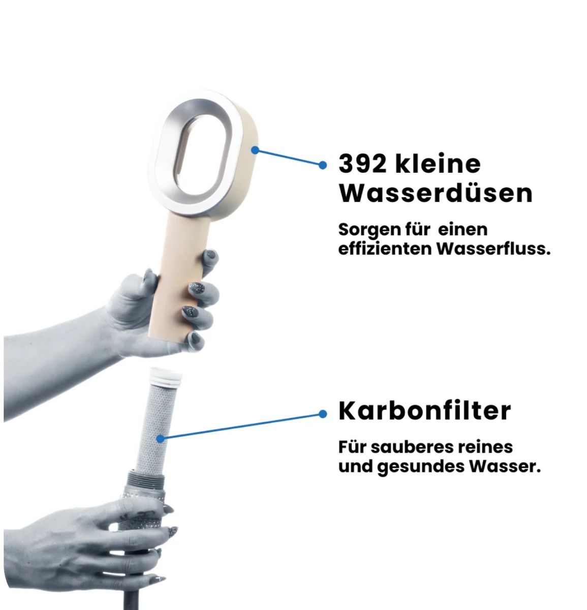 Soffioni doccia: Stylische Duschbrause – Nuovo e nell'imballaggio originale da Künten venduto da Spike17 3