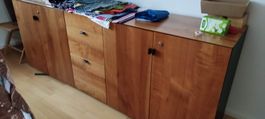 Sideboard, edles Holz, massiv, 4 Türen, 2 Schubladen