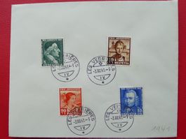 1941, J97-J100: Satzbrief von LES VERRIÈRES, Kat: 40.-+