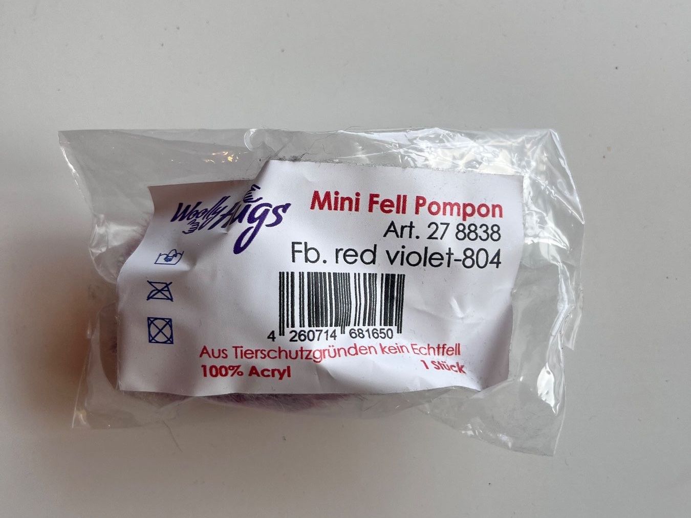 Wolle: 1 Pompon Wooly Hugs Klein – Neu und originalverpackt aus Büsserach von bor_s88m