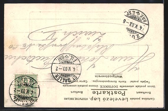 Cartoline postali: AK St. Gallen, Ansicht vom Hang aus – Usato da Berlin venduto da bartko-reher 1