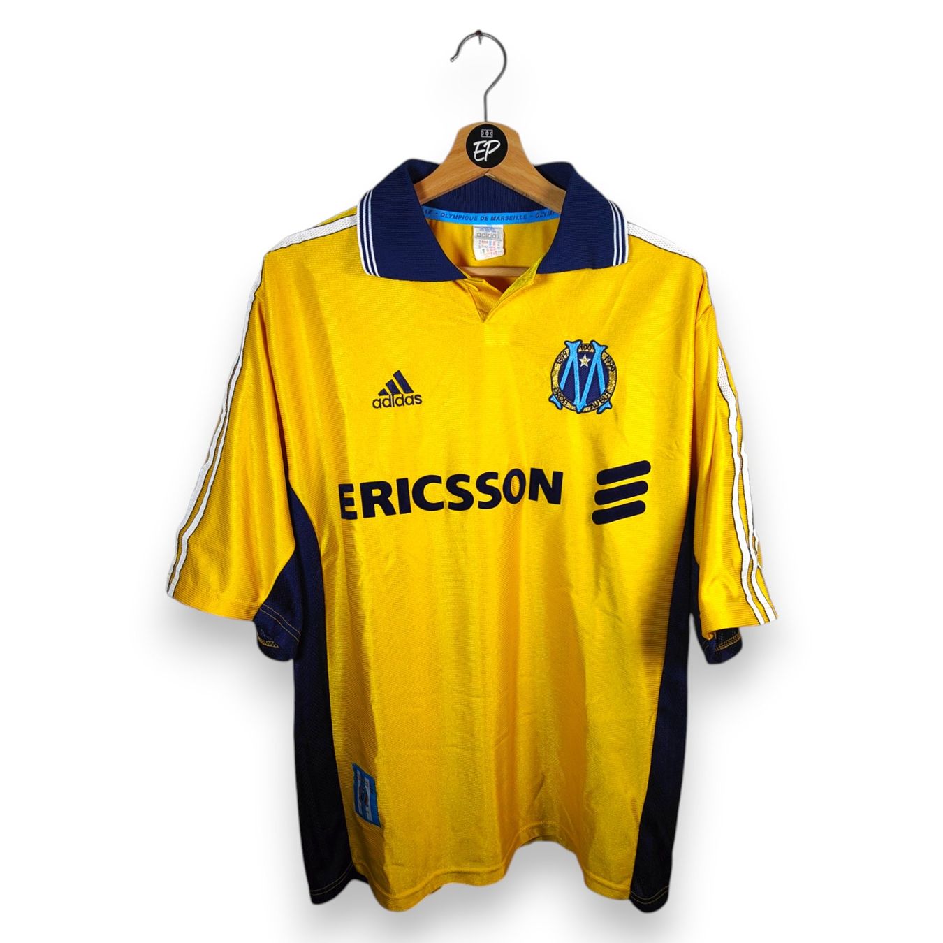 Adidas Canottiere & Pantaloni: Original 1998-99 Olympique Marseille Third Trikot – Usato da Martigny venduto da eternalpitch