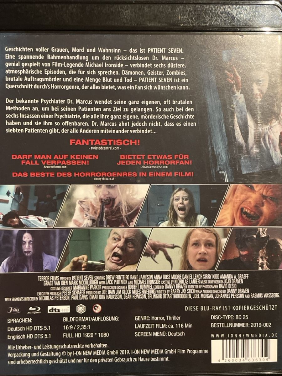 Tutti i DVDs: Patient 7 (2016) – Nuovo (secondo la descrizione) da Waldenburg venduto da Gonzo8 1