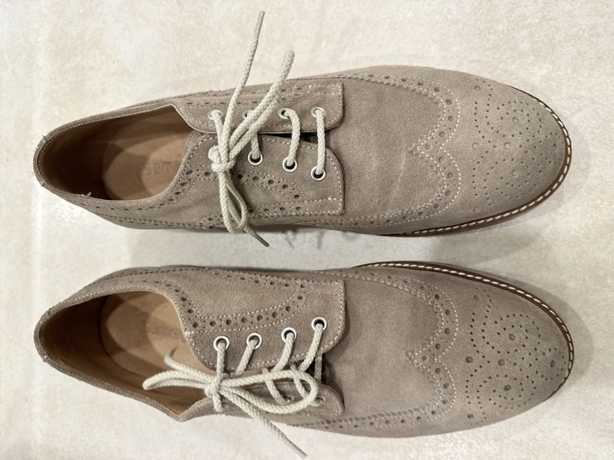 Scarpe da uomo: Samsonite Suede Brogues - mauve color – Usato da Corsier GE venduto da Arca_ReLife 2