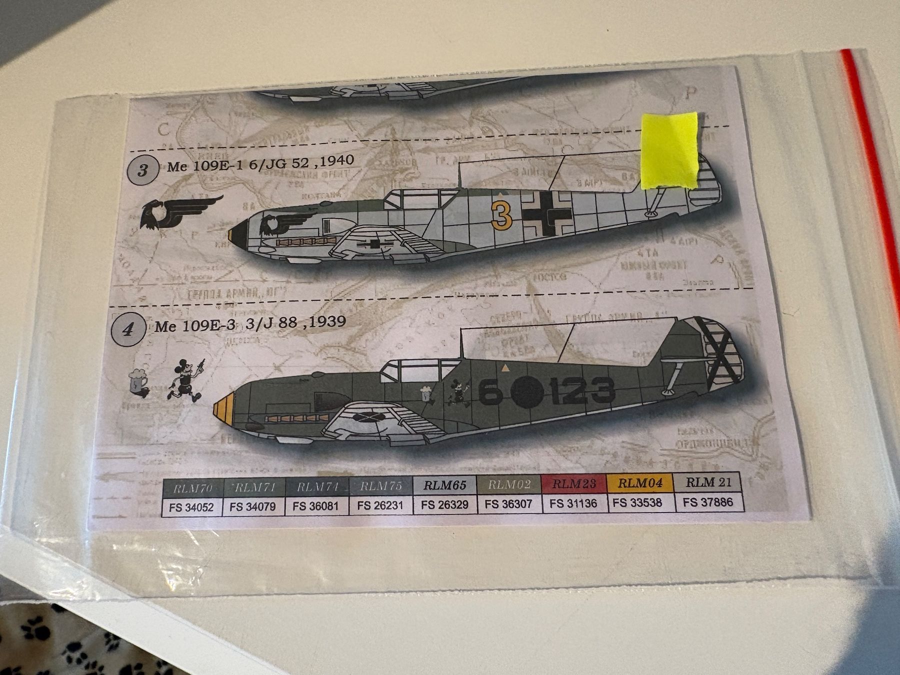 Kit di modellismo & Modellini statici: 1/144 MESSERSCHMITT BF-109E DECALS – Usato da MÜHLEDORF/SO venduto da tru_wsv8