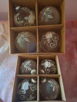 neu: 8 Weihnachtskugeln Glas
