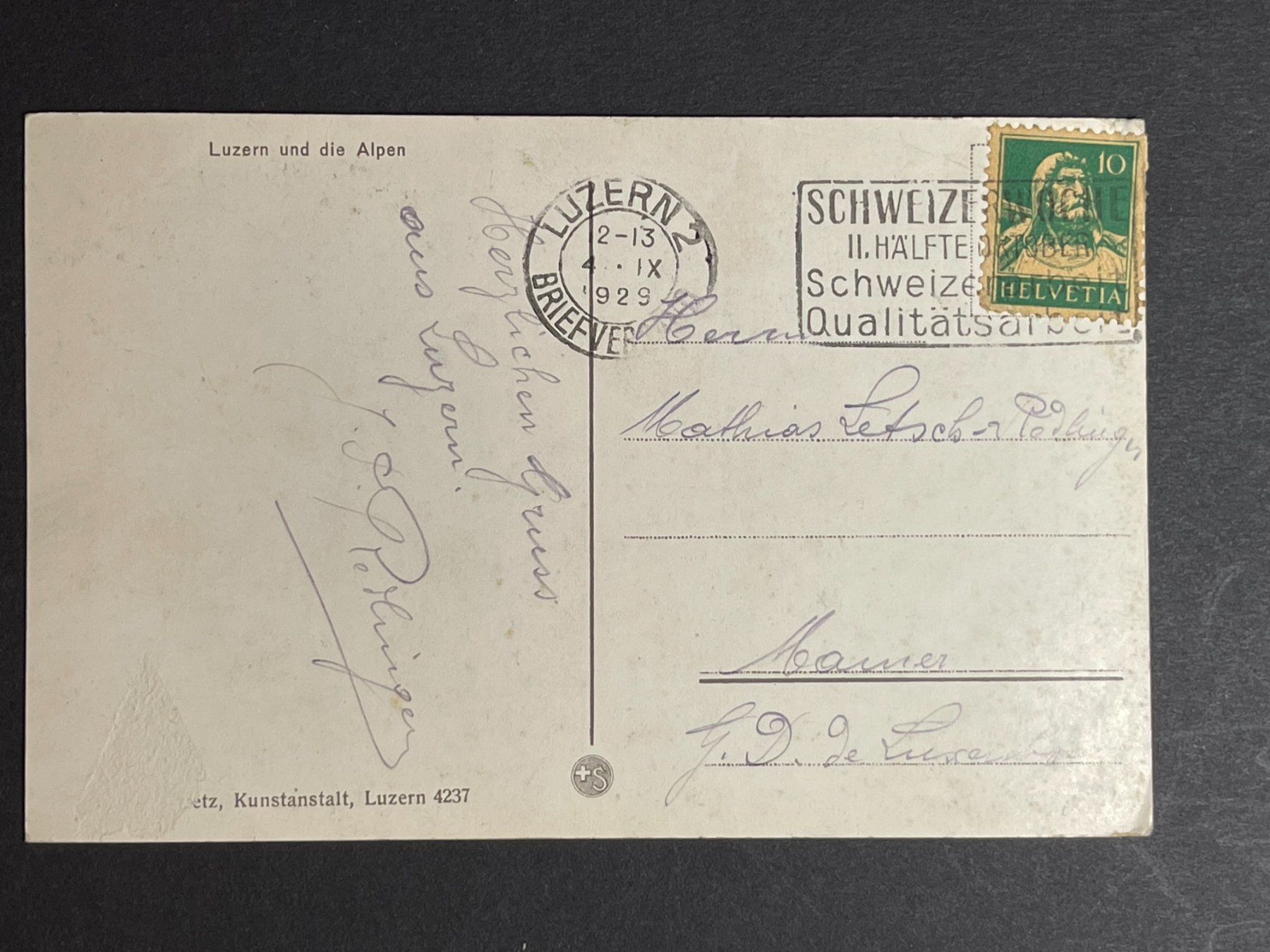 Cartes postales: Luzern und die Alpen – D'occasion à Steg VS par _vinci_ 1