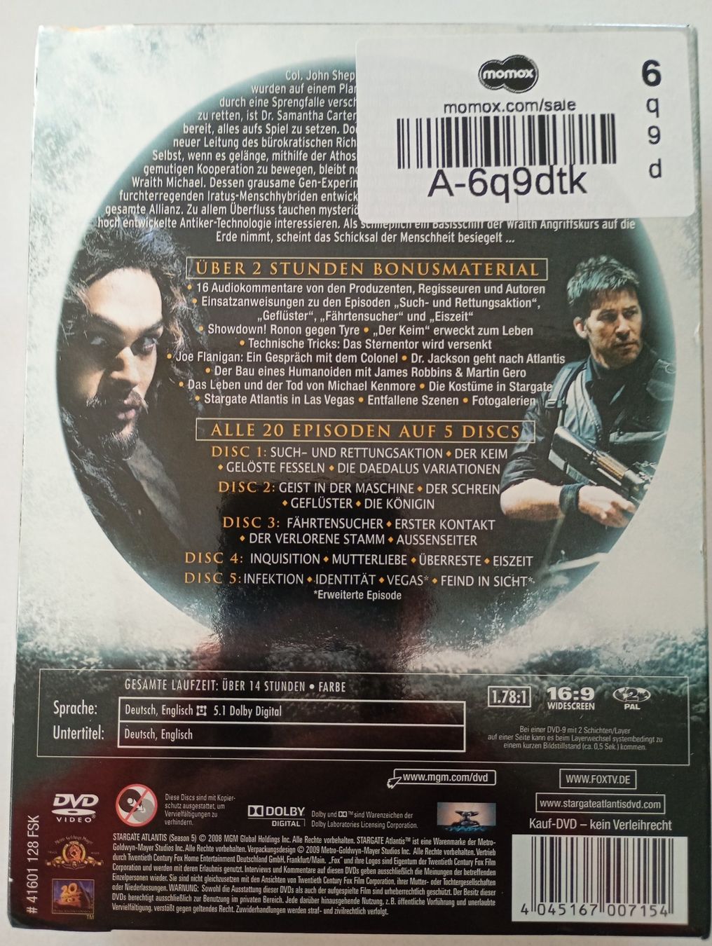 Tutti i DVDs: Stargate Atlantis Finale Staffel 5 – Usato da Trachslau venduto da Hunar03 1